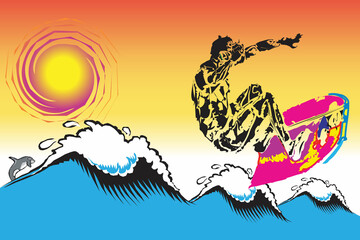 Spirit Surfer Illustration