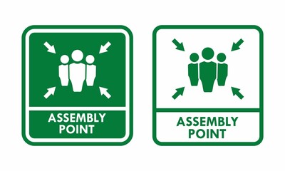 Assembly point logo template illustration