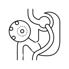 infection bariatric line icon vector illustration