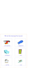 This worksheet is about completing the missing letters of the pictures.