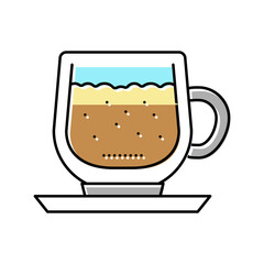 white coffee color icon vector illustration