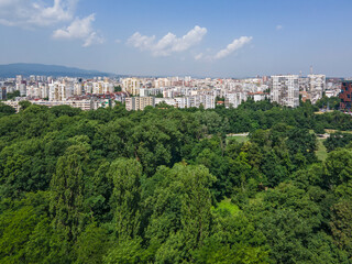 Obraz premium Aerial view of South Park in city of Sofia, Bulgaria