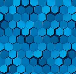 Honeycomb blue origami pattern (perfectly repeatable, easy to change colors and shadows)