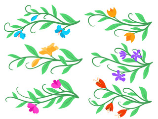 Hand drawn Flowers Clip Art Collection