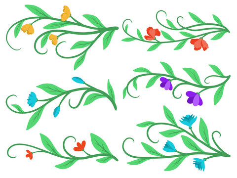 Hand drawn Flowers Clip Art Collection