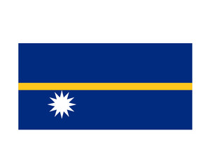 Nauru Flag National Oceania Emblem Symbol Icon Vector Illustration Abstract Design Element