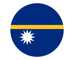 Fototapeta premium Nauru Flag National Oceania Emblem Icon Vector Illustration Abstract Design Element