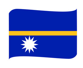 Fototapeta premium Nauru Flag National Oceania Emblem Ribbon Icon Vector Illustration Abstract Design Element