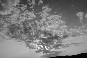 Black and white cloudscape 