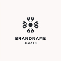 Obraz premium Flower logo icon flat design template 