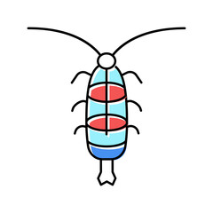 zooplankton ocean color icon vector illustration