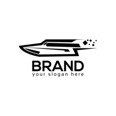 Fast ship logo vector. Flat design. Vector Illustration on white background