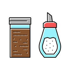 cinnamon and sugar bottle color icon vector illustration