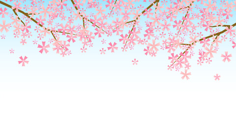 桜　和柄　水彩　背景