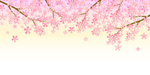 桜　和柄　水彩　背景