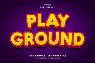 Obraz premium Playground 3D Cartoon Editable Text Effect