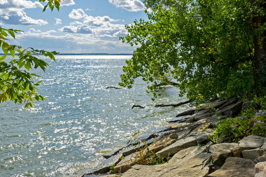 View of a large river in Eastern Canada