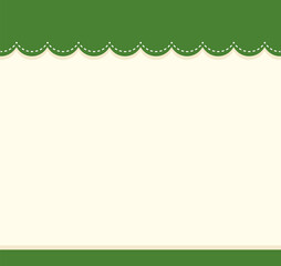 Cute blank green color border for worksheet