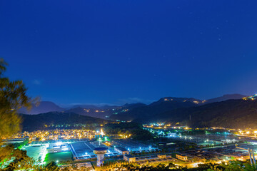 Naklejka premium Night high angle view of the Zhitan Purification Plant