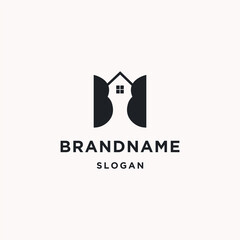 Obraz premium Letter bb home logo icon flat design template 