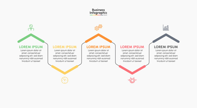 Business infographic timeline icons designed for abstract background template milestone element modern diagram process technology digital marketing data presentation chart Vector