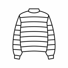 sweater textile clothes line icon vector illustration