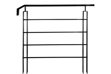 Steel railing isolated on white background