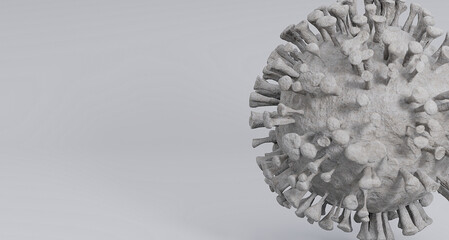 The coronavirus has mutated and the second strain is more aggressive than the original.3d rendering