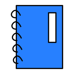 notebook icon for website, symbol