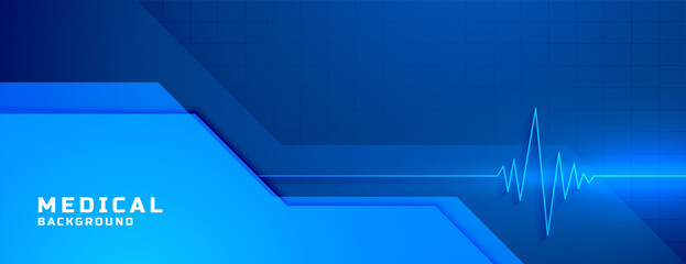 blue medical and healthcare banner design