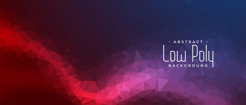 low poly abstract wavy triangle shapes banner