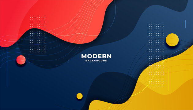 Trendy Modern Fluid Gradients Wave Shapes Background