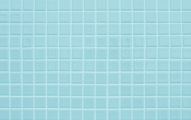 Blue ceramic wall and floor tiles mosaic abstract background. Design wallpaper texture decoration bedroom.