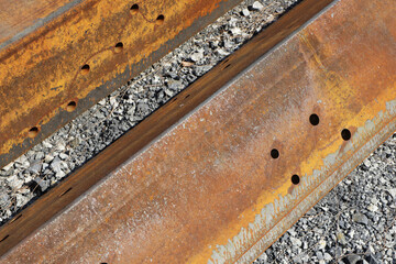 A rust steel angle for raw material of steel tower
