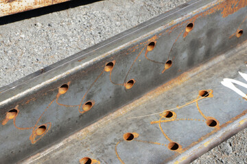 A rust steel angle for raw material of steel tower