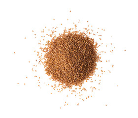 Brown Teff Grain on white background