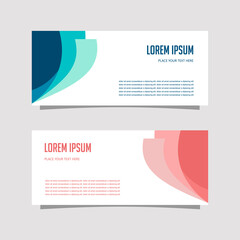 Vector Design Banner Background In Two Colors, blue and pink