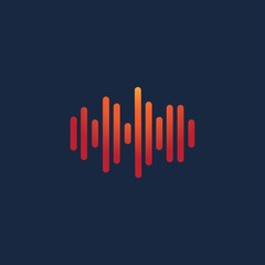 Sound waves vector illustration design template