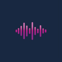 Sound waves vector illustration design template