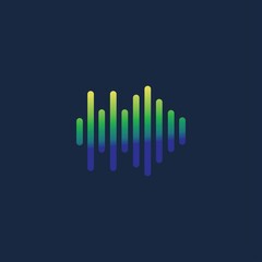 Sound waves vector illustration design template