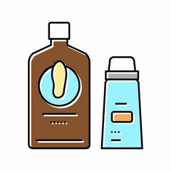 balm shoe care color icon vector illustration
