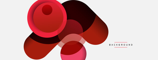 Creative geometric wallpaper. Minimal abstract background. Circles composition vector illustration for wallpaper banner background or landing page