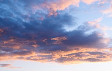 Naklejka na ściany i meble Sunset clouds texture