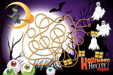 Halloween horror maze game template