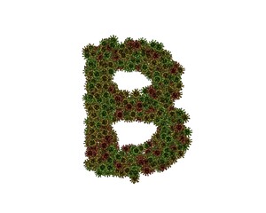 Virus Themed Font Letter B