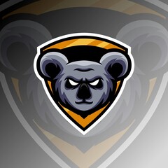 vector graphics illustration of a koala in esport logo style. perfect for game team or product logo © YusufMC