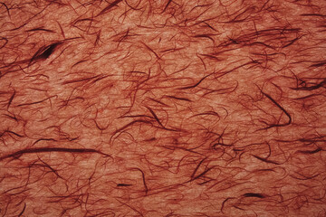 オレンジ色の和紙テクスチャ背景