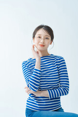 メガネをかけた女性