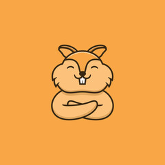 Squirrel Mascot Logo Design Vector