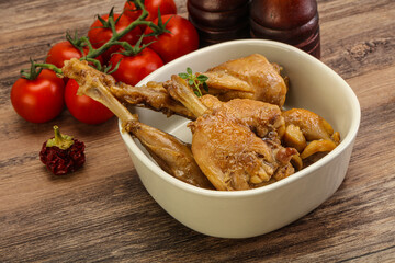 Rabbit stew in spicy sauce